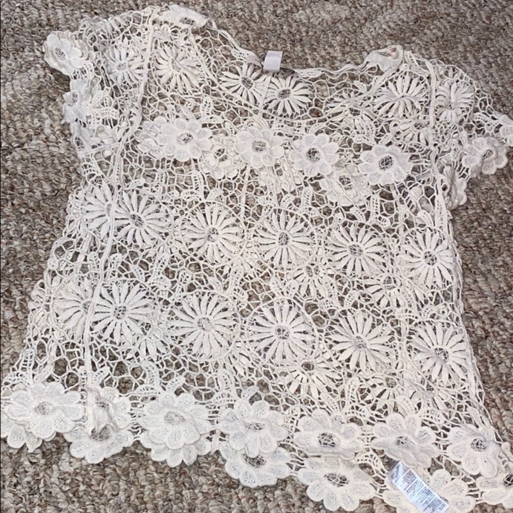 Flower see through T-shirt